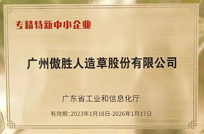 喜報|傲勝股份榮獲廣東省“專精特新中小企業(yè)”稱號！